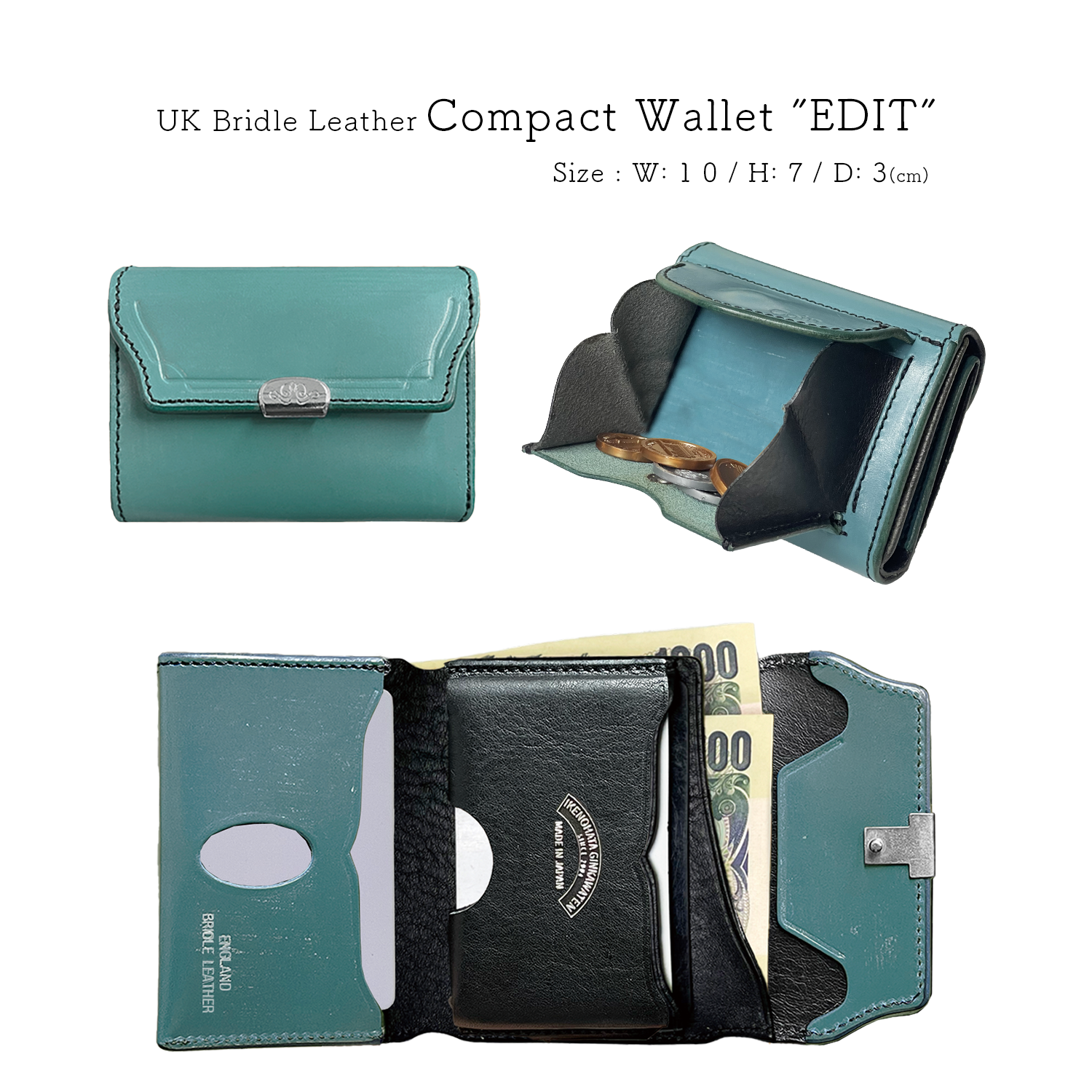 Dual ブライドルレザー コンパクトウォレット【HeadShop Limited Dual ブライドルレザー コンパクトウォレット【HeadShop Limited