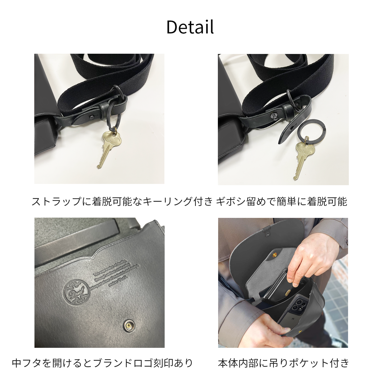 [予約商品]Dual バッファローレザー スモールショルダーバッグ[DCr-1043B]