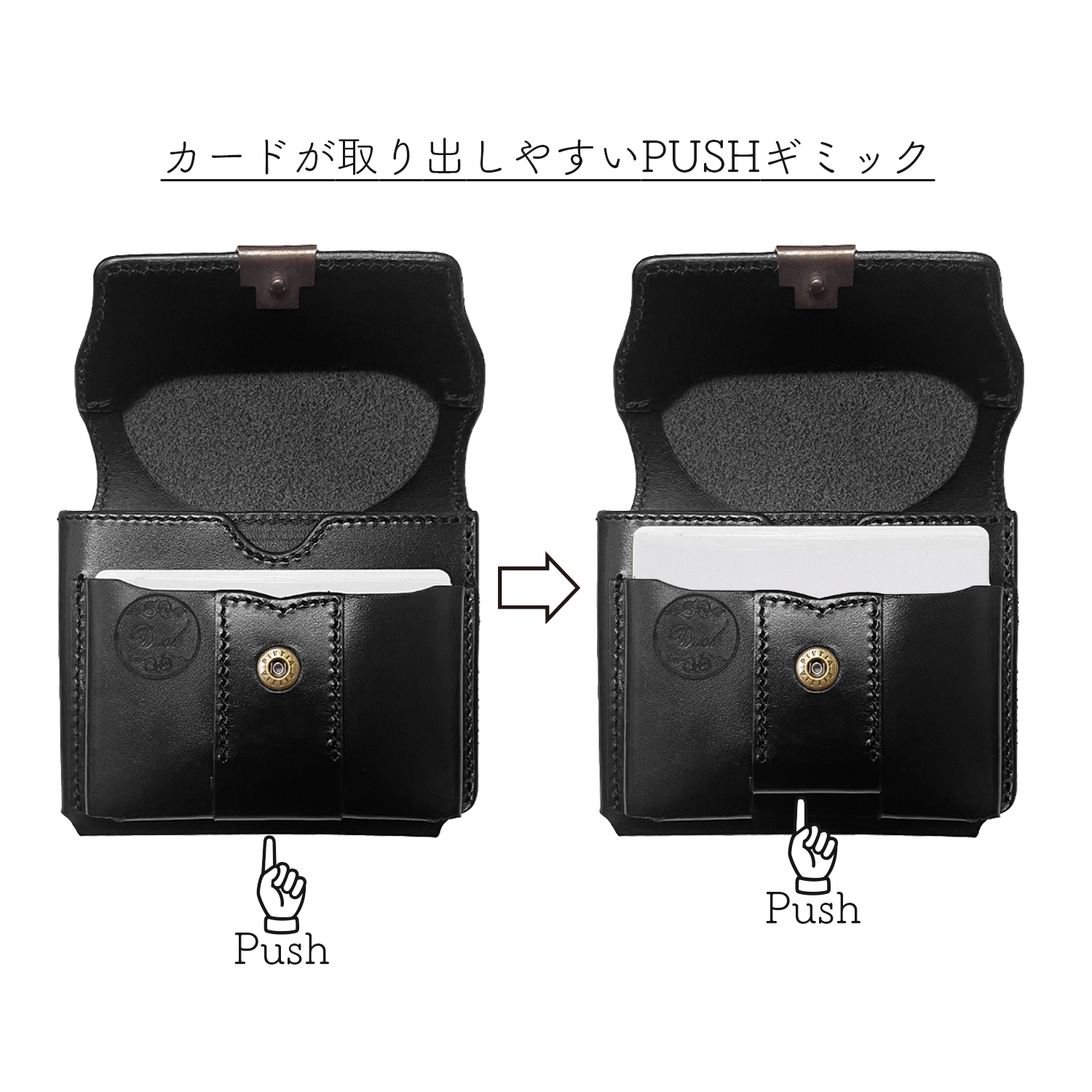 [Sold Out]Dual サドルプルアップ ギャルソンコンパクトウォレット[DCr-1050]