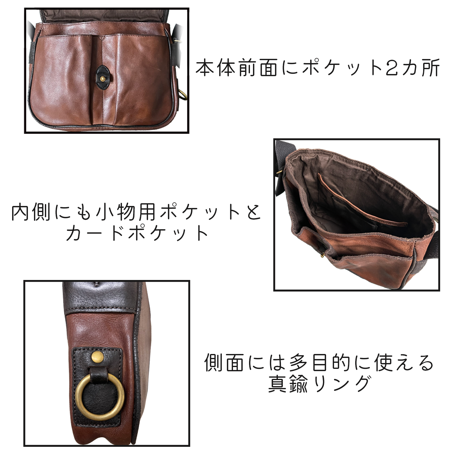 Cramp by 池之端銀革店 | オールレザーショルダーバック【Cr-5020】 Cramp by 池之端銀革店 | オールレザーショルダーバック【Cr-5020】