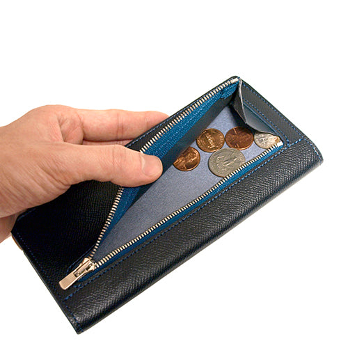 Cramp【ノブレッサカーフ】サイド金具ロングウォレット 長財布【Cr-951】