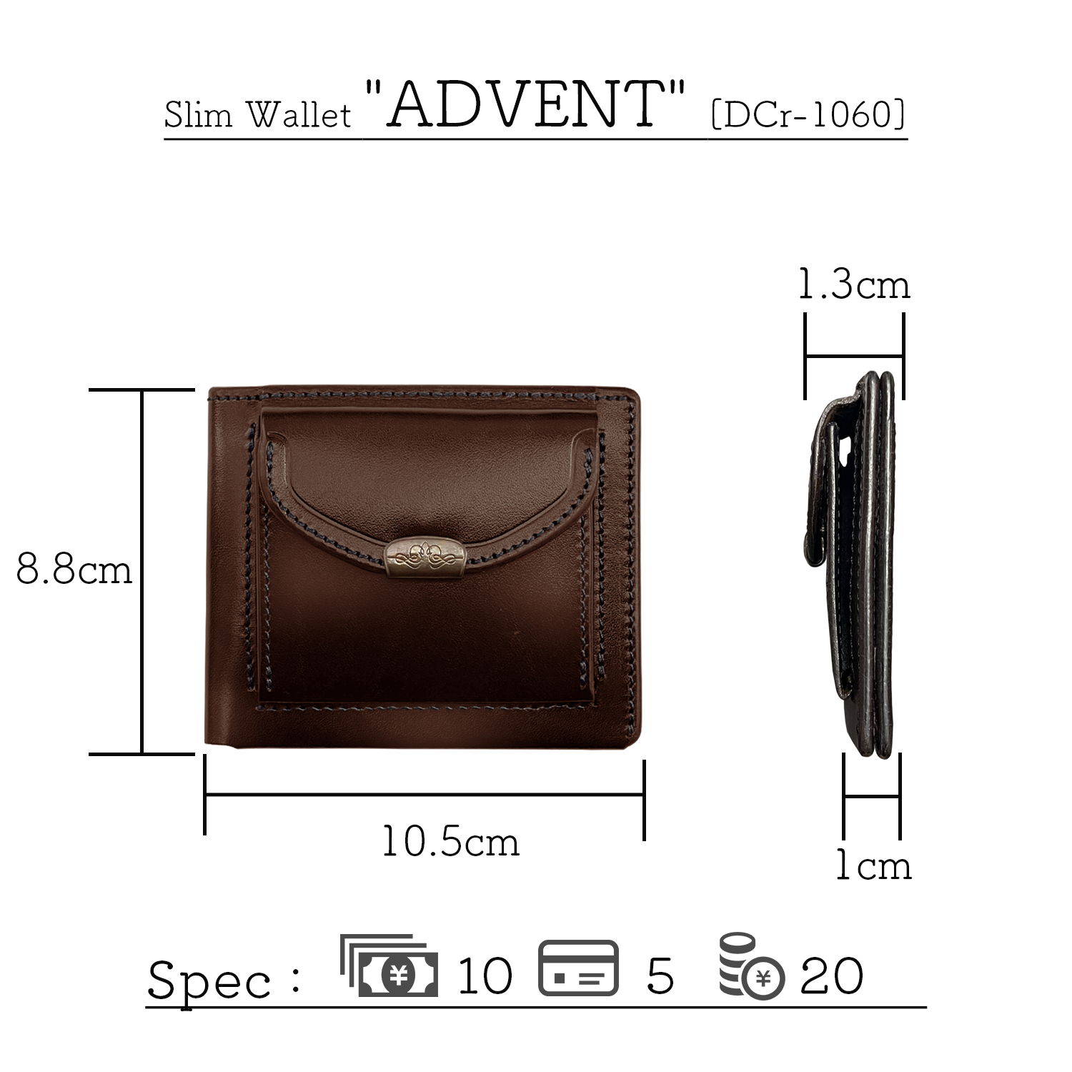 [Coming Soon]Dual サドルプルアップ スリムウォレット[DCr-1060]