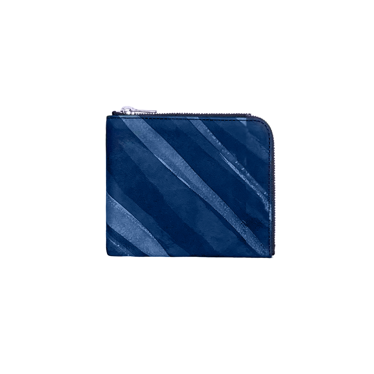 Cramp【SUKUMO Leather】藍染め L字ファスナーミドルウォレット【SKM Cramp【SUKUMO Leather】藍染め L字ファスナーミドルウォレット【SKM